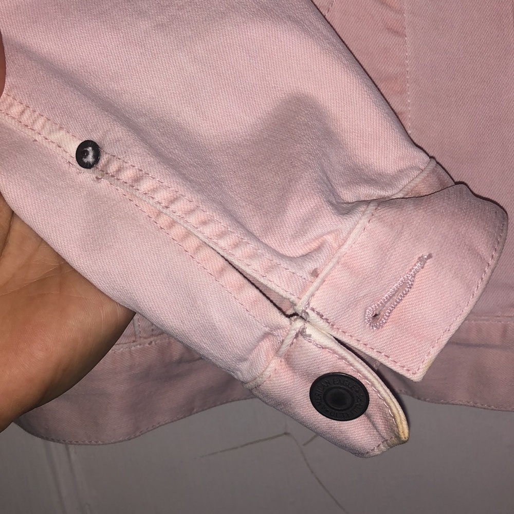 AE Vintage Washed Pink Flex-Denim Jacket - Picture 5 of 9